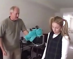 Little Daugter punished by say no to old horny dad www.punish-xxx.com