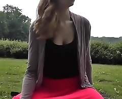 Hot girl in park