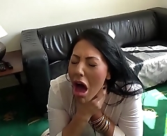 Candi Kayne gets throat fucked and gets a indiscretion full of cum