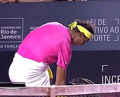 Rafael Nadal Changes Shorts on Court