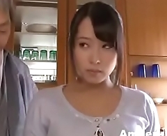 Japanese father fucking her daughter from back like slave - AmJerking.com