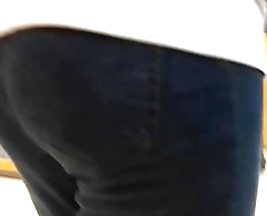 Teen ass in  tight jeans hidden cam